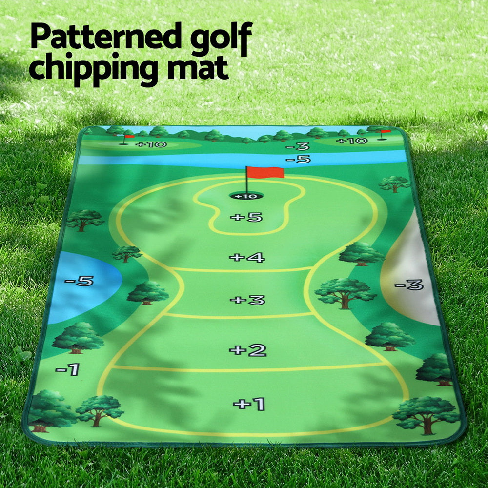 Everfit Golf Chipping Game Mat Indoor Outdoor PracticeÂ Training Aid Set-4