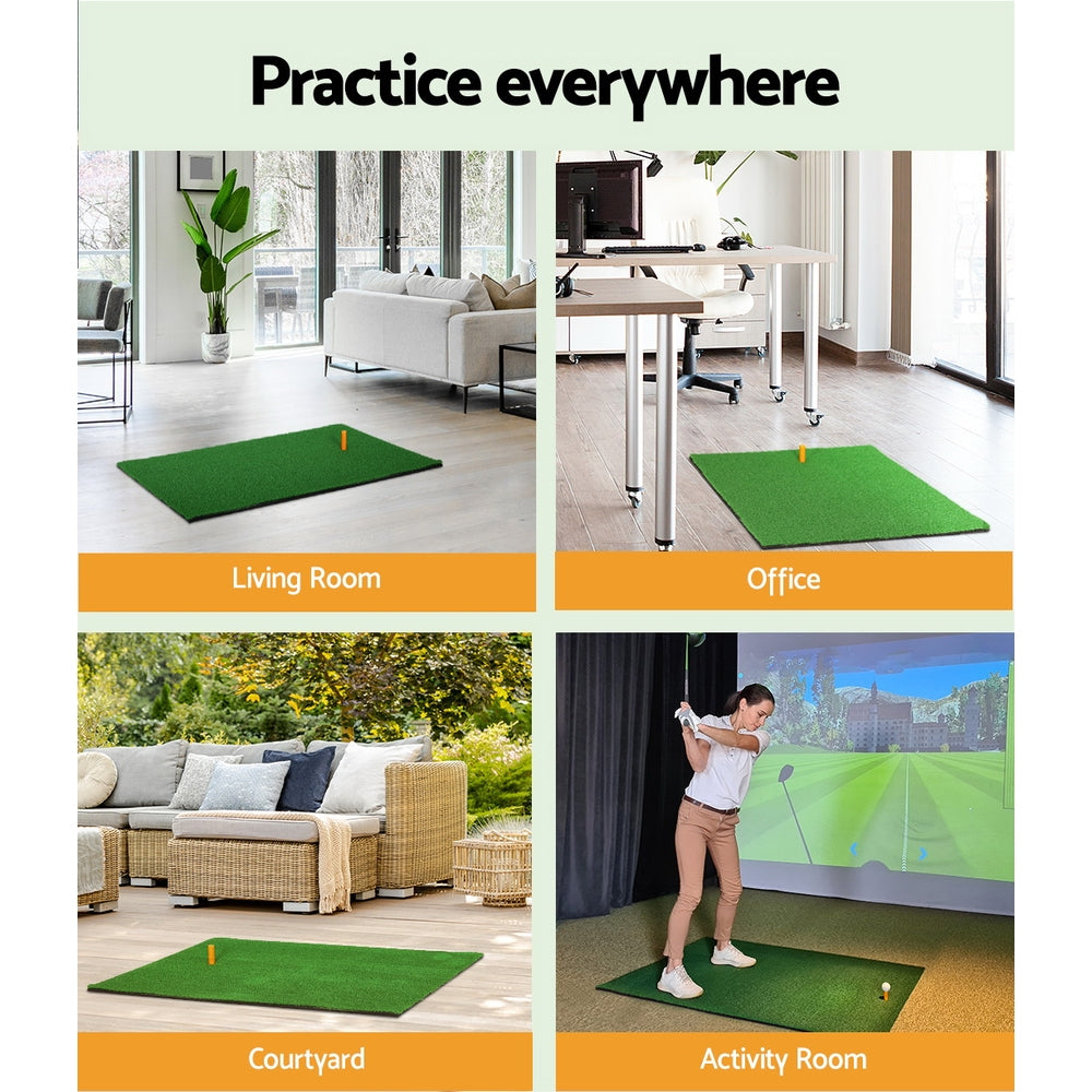 Everfit Golf Hitting Practice Mat Portable Driving Range Training Aid 80x60cm-6