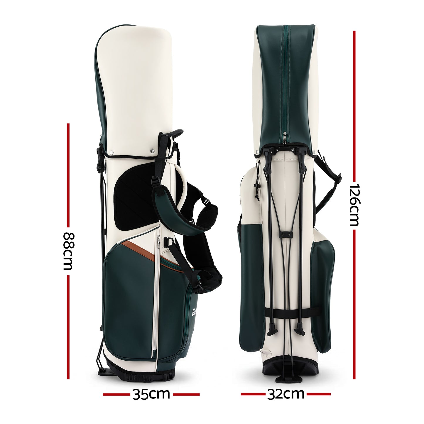 Everfit Golf Stand Bag Lightweight Carry Bag Dual Strap Club Divider