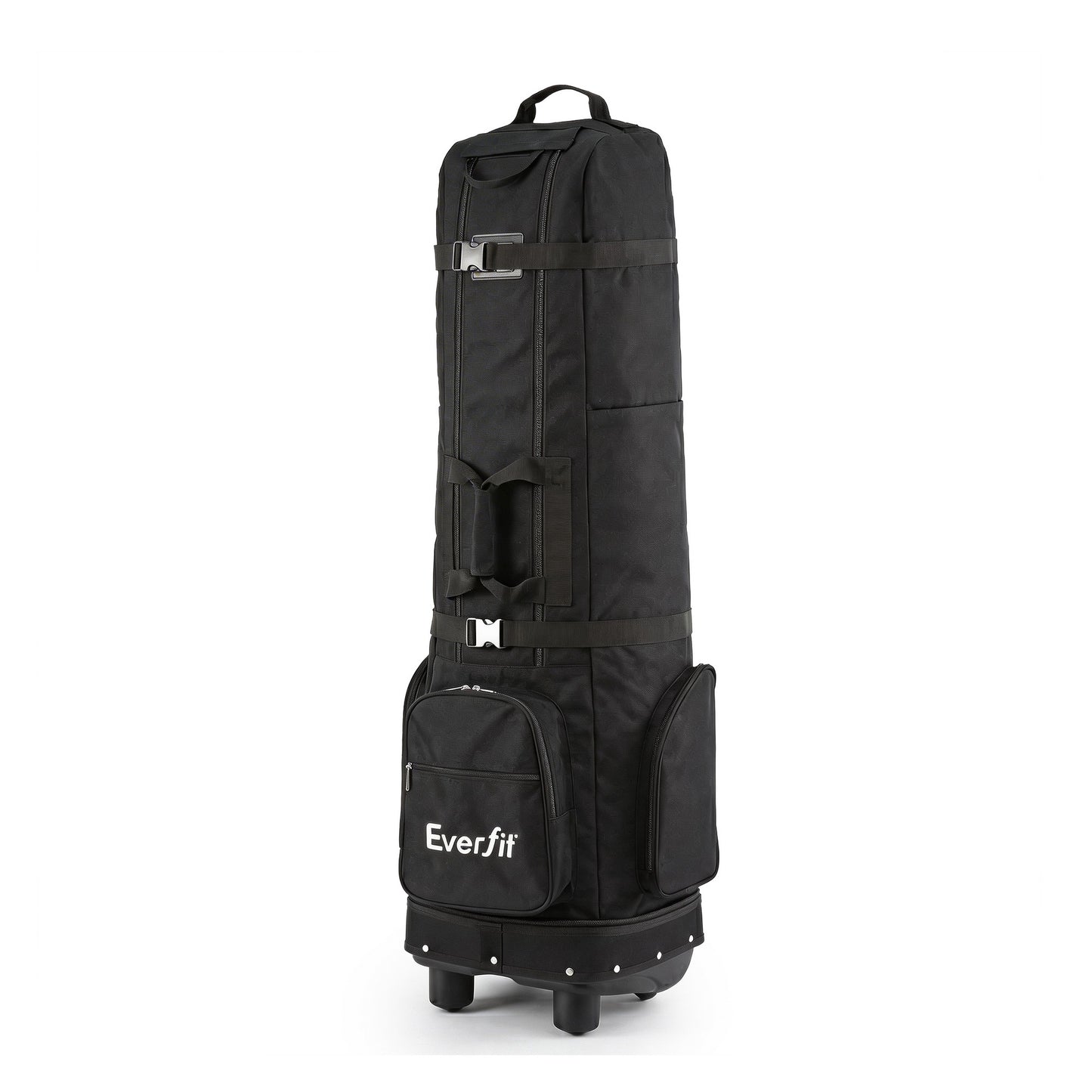 Everfit Golf Travel Bag Flight Cover Foldable Soft Case Wheels Black
