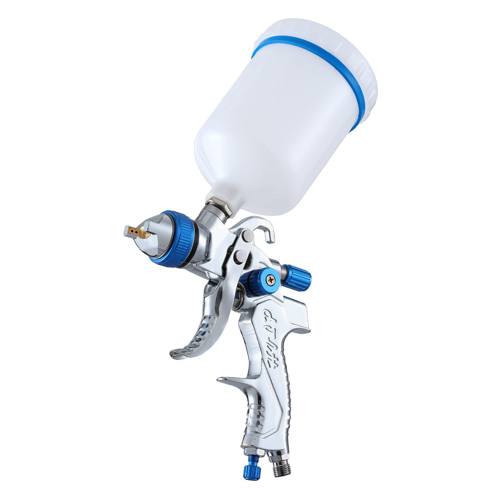 Giantz HVLP Air Spray Gun Gravity Feed Cup Nozzles Included-0