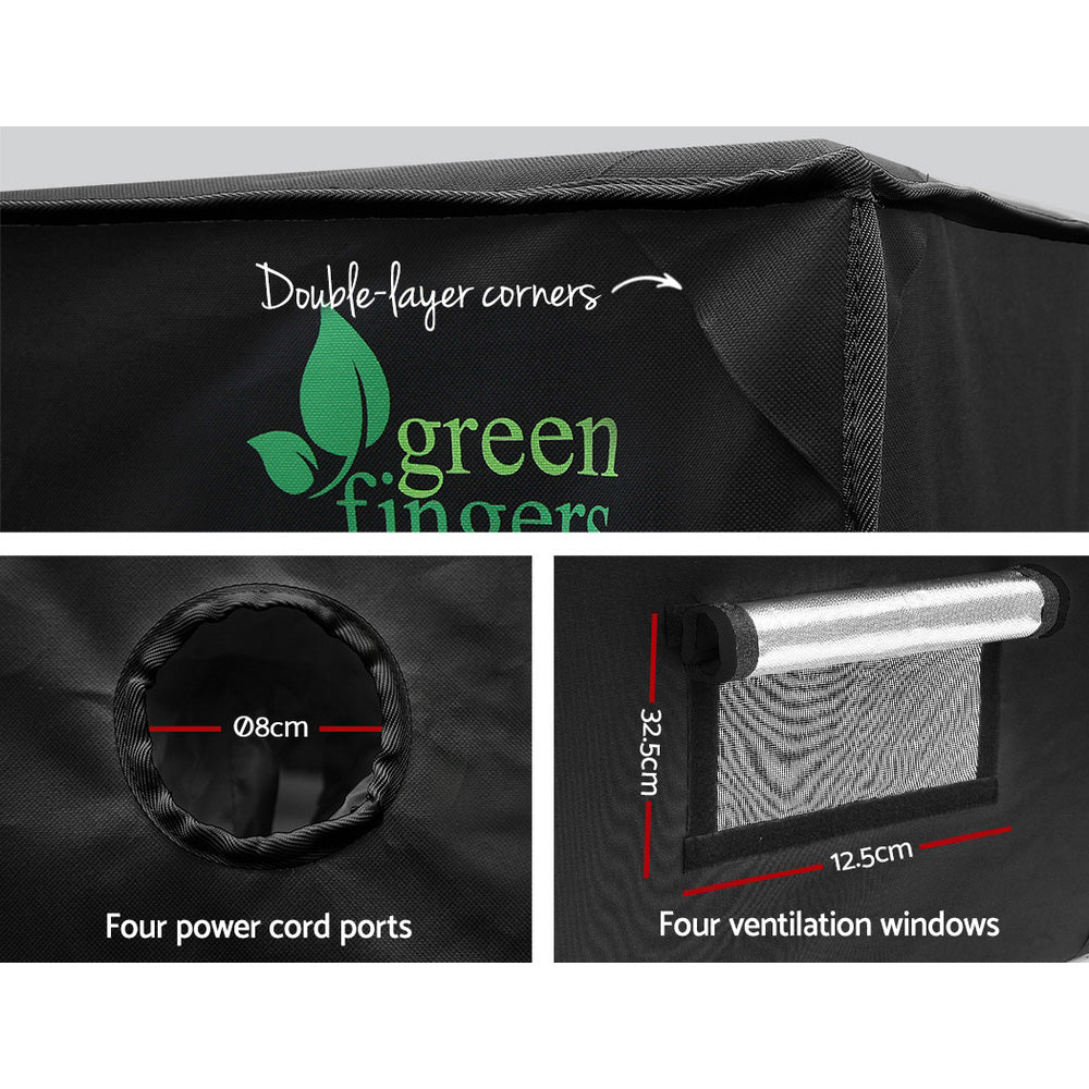 Greenfingers Grow Tent 240x120x200CM Hydroponics Kit Indoor Plant Room Black-2