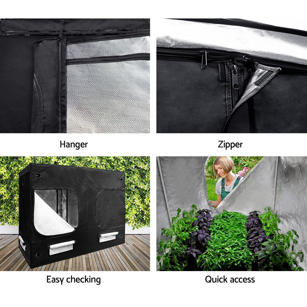 Greenfingers Grow Tent 240x120x200CM Hydroponics Kit Indoor Plant Room Black-5