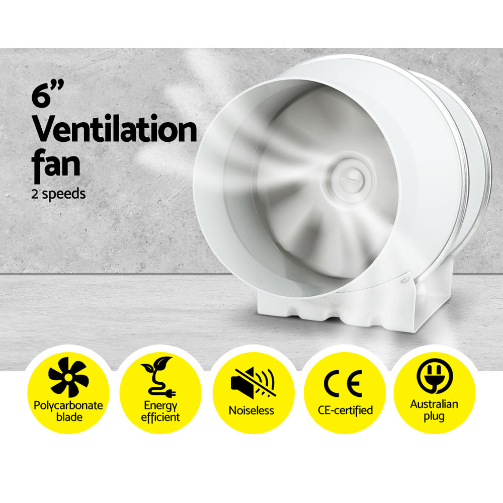 Greenfingers 6"Ventilation Kit Fan Grow Tent Kit Carbon Filter Duct Speed Controlled,Greenfingers 6"Ventilation Kit Fan Grow Tent Carbon Filter Duct Speed Controlled-4