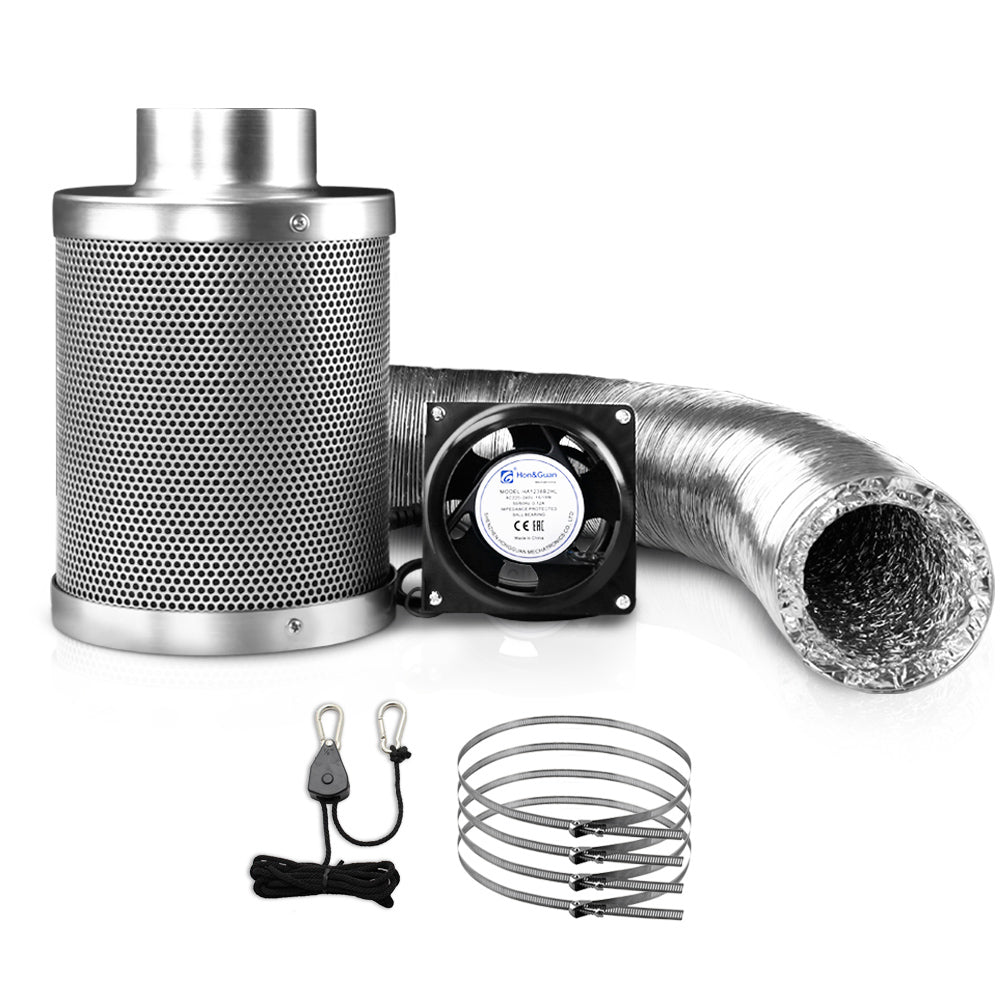 Greenfingers 4"Ventilation Kit Fan Hydroponics Grow Tent Kit Carbon Filter Duct,Greenfingers 4"Ventilation Kit Fan Hydroponics Grow Tent Kit Carbon Filter Duct-0