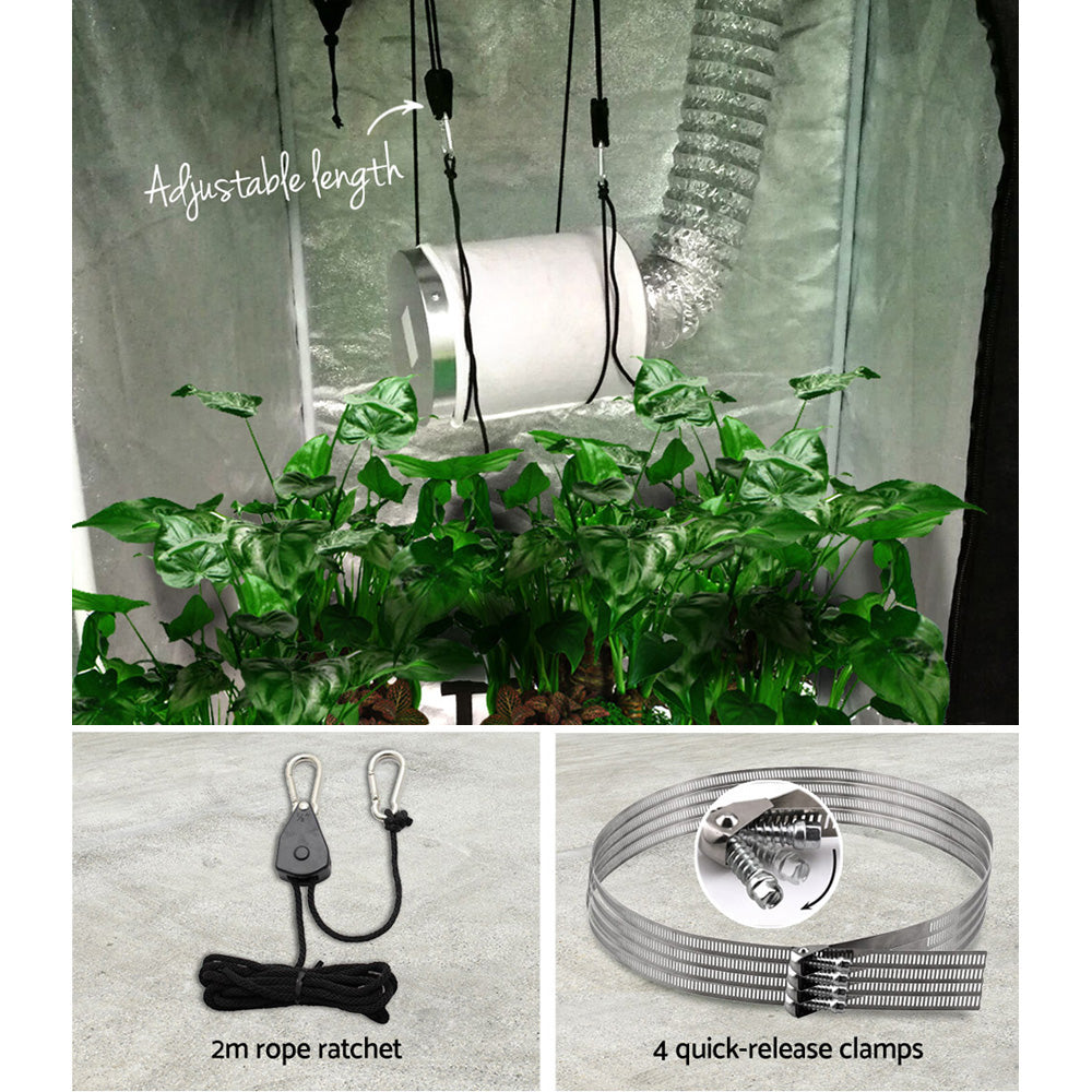 Greenfingers 4"Ventilation Kit Fan Hydroponics Grow Tent Kit Carbon Filter Duct,Greenfingers 4"Ventilation Kit Fan Hydroponics Grow Tent Kit Carbon Filter Duct-5