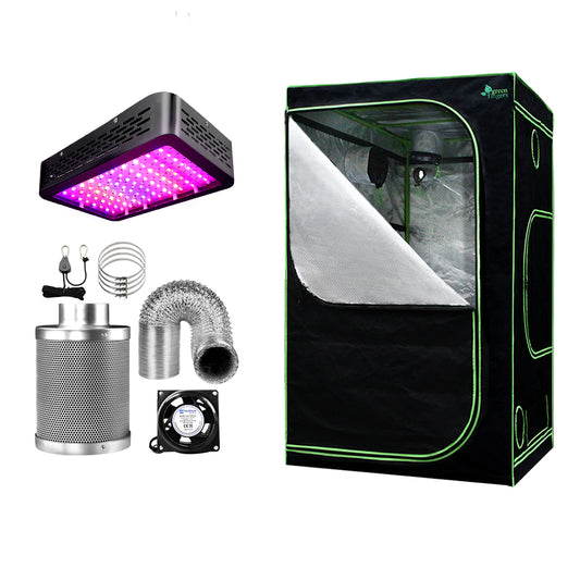 Greenfingers Grow Tent Light Kit 120x120x200CM 1000W LED 4" Vent Fan,Greenfingers Grow Tent Light Kit LED 1000W Full Spectrum 4" Vent 120x120x200CM-0