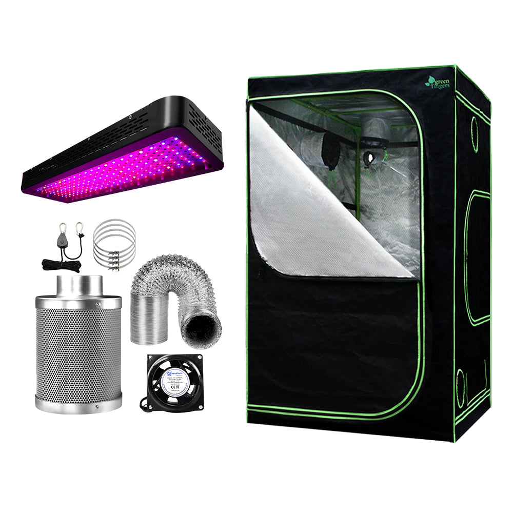 Greenfingers Grow Tent Light Kit 120x120x200CM 2000W LED 6" Vent Fan,Greenfingers Grow Tent Light Kit LED 2000W Full Spectrum 6" Vent 120x120x200CM-0