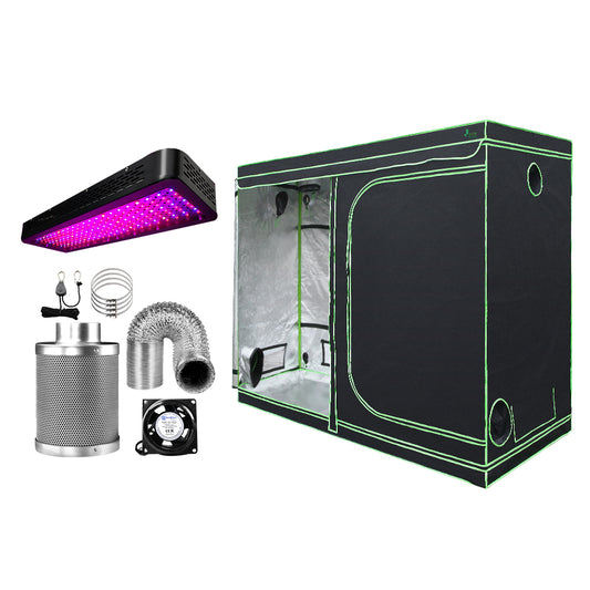 Greenfingers Grow Tent Light Kit 240x120x200CM 2000W LED 6" Vent Fan,Greenfingers Grow Tent Light Kit LED 2000W Full Spectrum 6" Vent 240x120x200CM-0