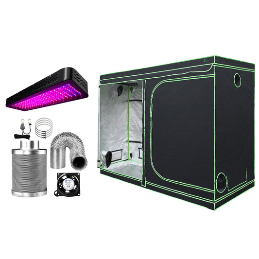 Greenfingers Grow Tent Light Kit 280x140x200CM 2000W LED 6" Vent Fan,Greenfingers Grow Tent Light Kit LED 2000W Full Spectrum 6" Vent 280x140x200CM-0