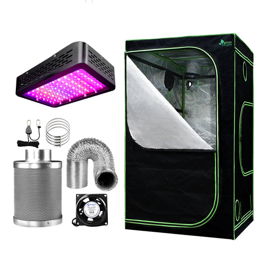 Greenfingers Grow Tent Light Kit 90x90x180CM 1000W LED 6" Vent Fan,Greenfingers Grow Tent Light Kit LED 1000W Full Spectrum 6" Vent 90x90x180CM-0