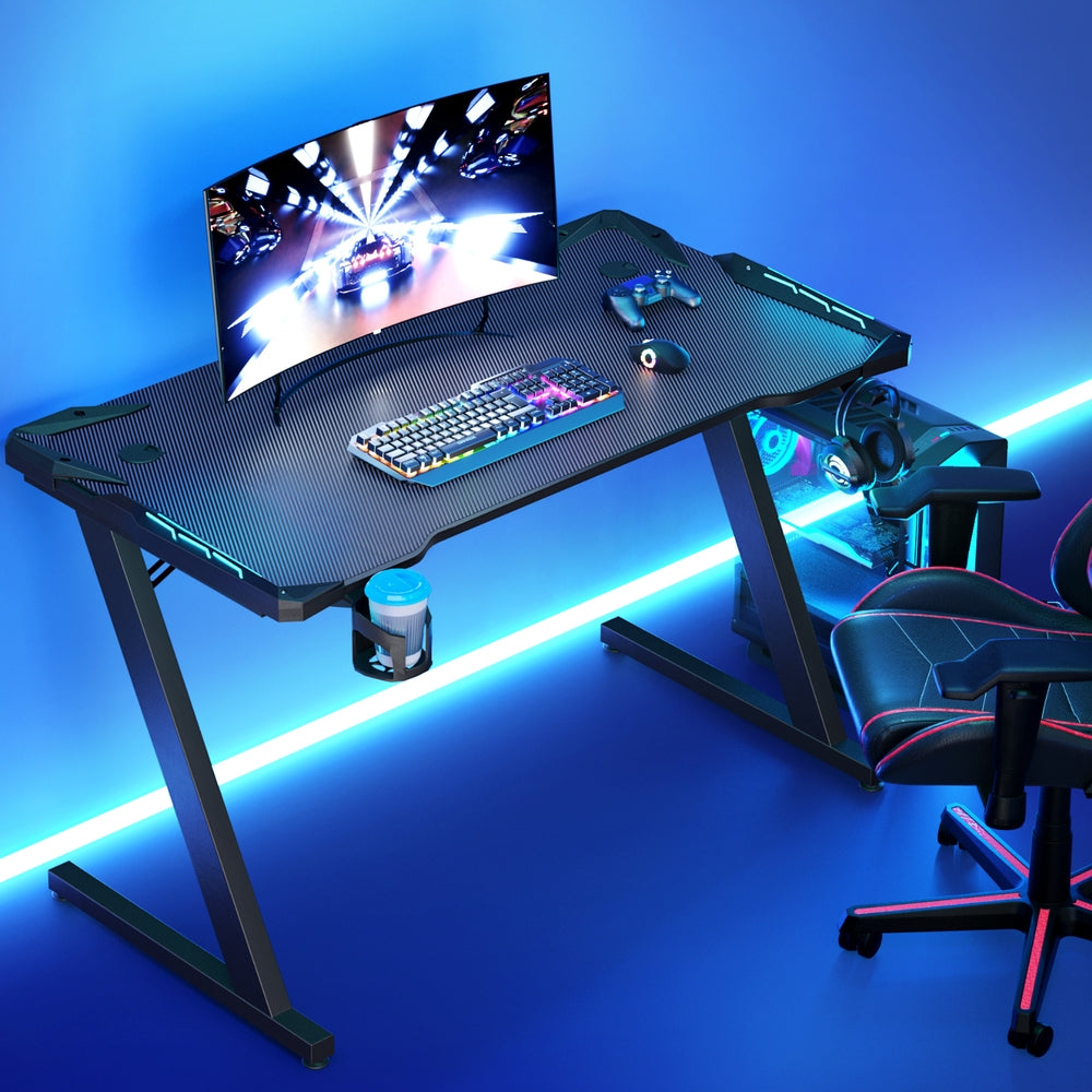 Artiss Gaming Desk Computer Desks LED Light 120CM-6