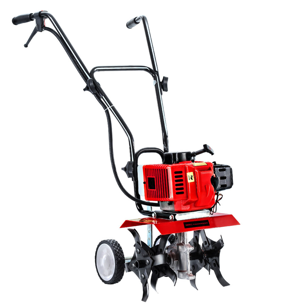 Giantz 63CC Tiller Garden Cultivator Rototiller 4 Blades Soil Plower Rotary Hoe
