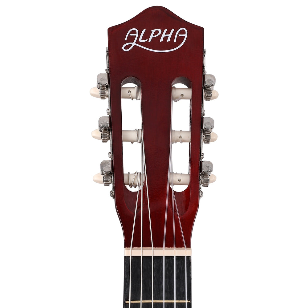 Alpha 39 Inch Classical Guitar Wooden Body Nylon String Beginner Gift Natural-2