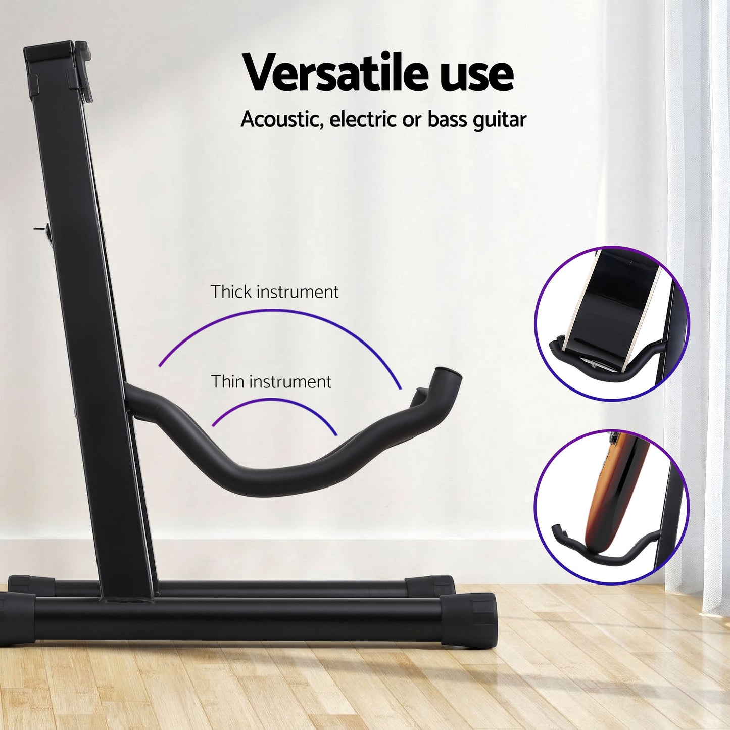 Alpha Electric Guitar Bass 47 Inch Set Kit 40W Bass Guitar Amplifier Guitar Stand Folding