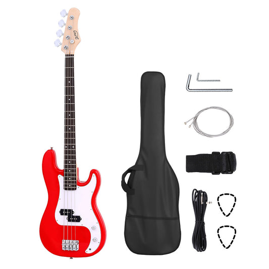 Alpha Electric Guitar Bass  47 Inch Red-0
