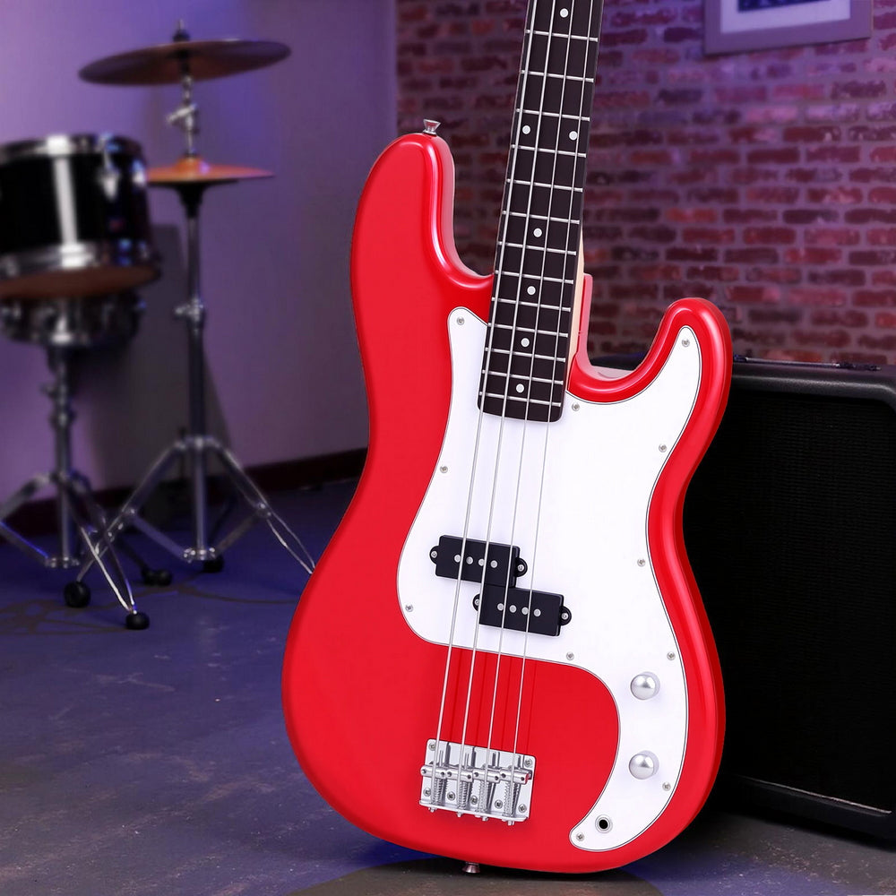 Alpha Electric Guitar Bass  47 Inch Red-6