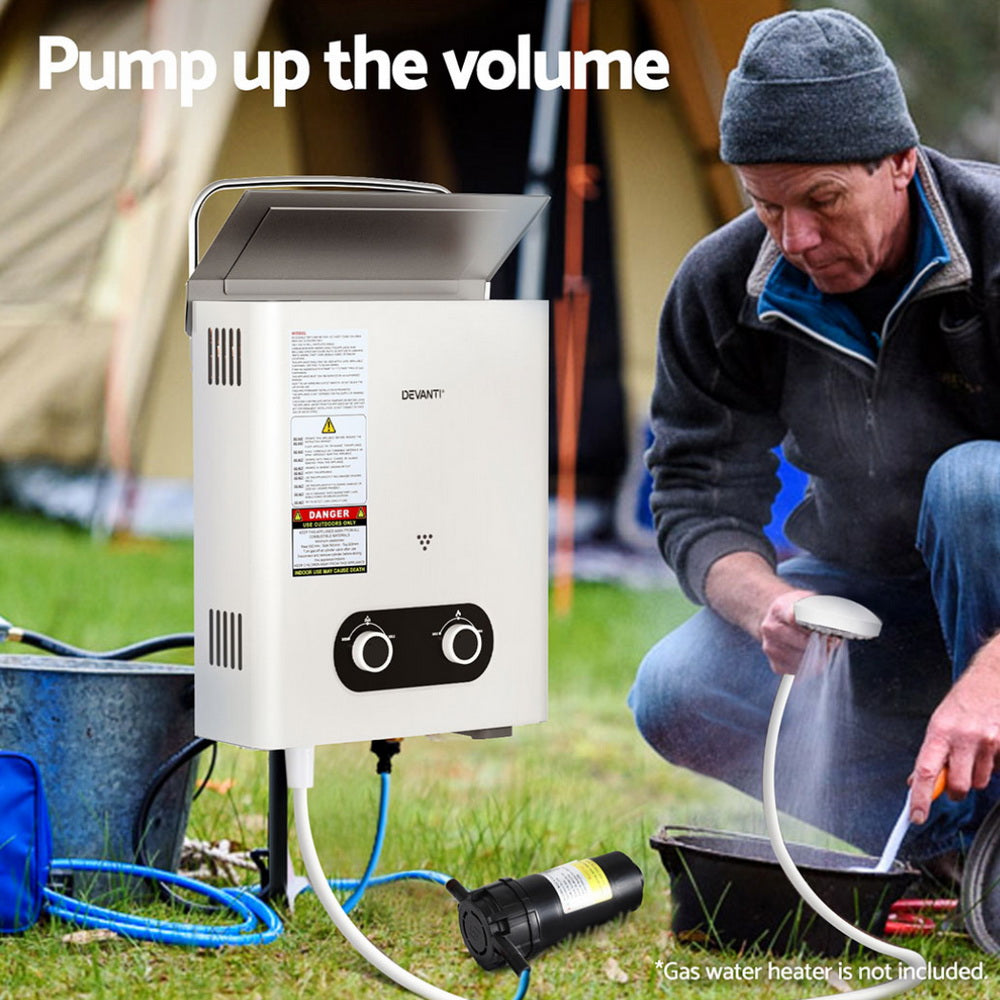 Water Pump 12V Pressure Shower 4L/Min-3