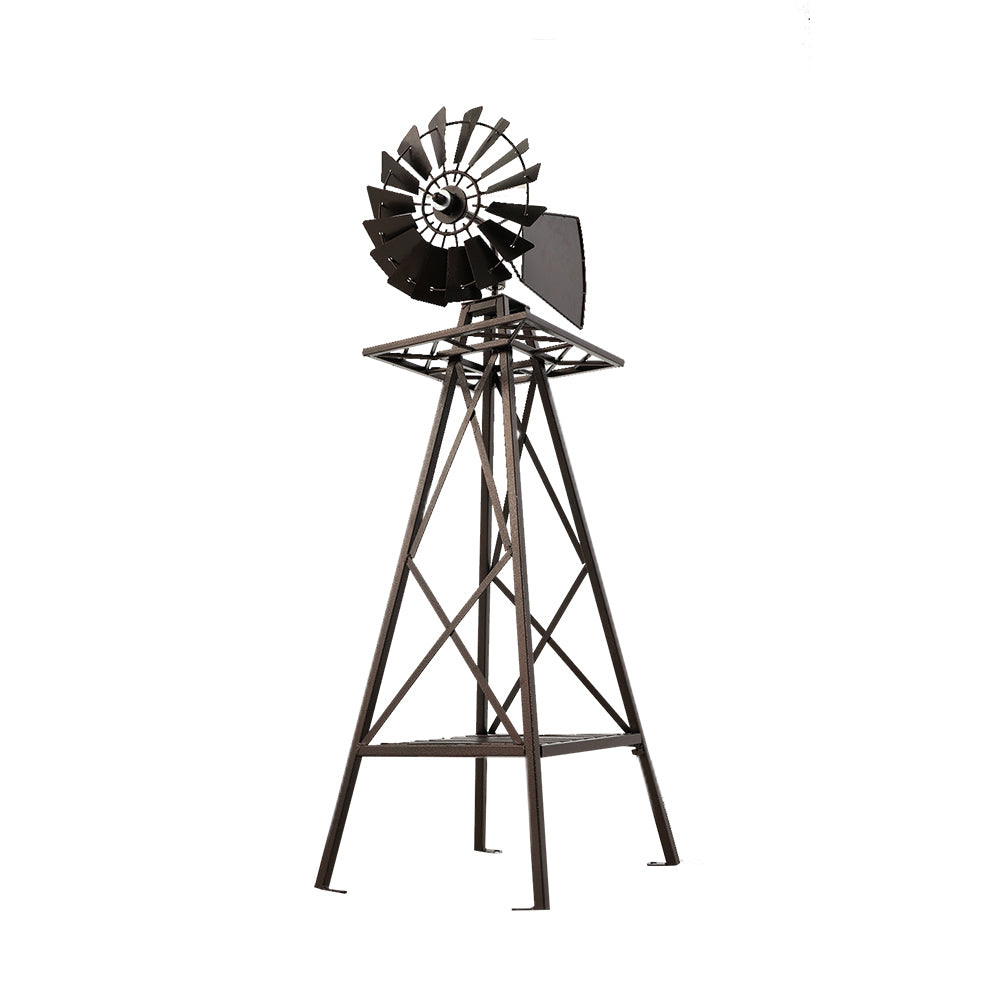 Garden Windmill 120cm Metal Ornaments Outdoor Decor Ornamental Wind Mill-0