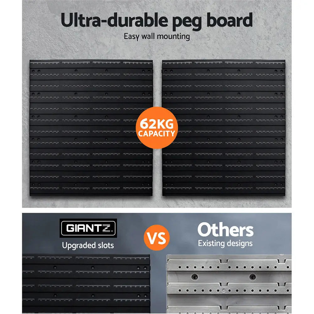 Giantz 54 Storage Bin Rack Wall Mounted Tools-3