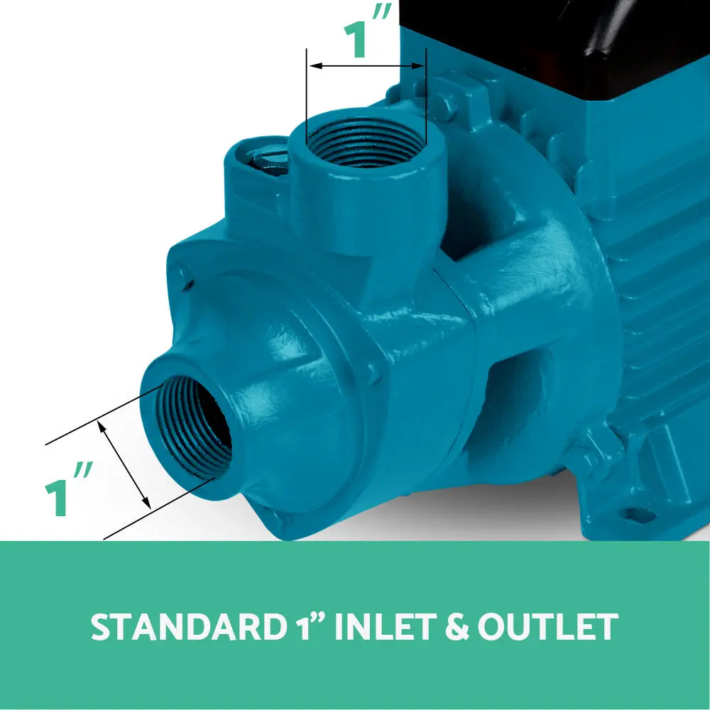 Giantz Peripheral Water Pump Garden Boiler Car Wash Auto Irrigation QB80 Black-5