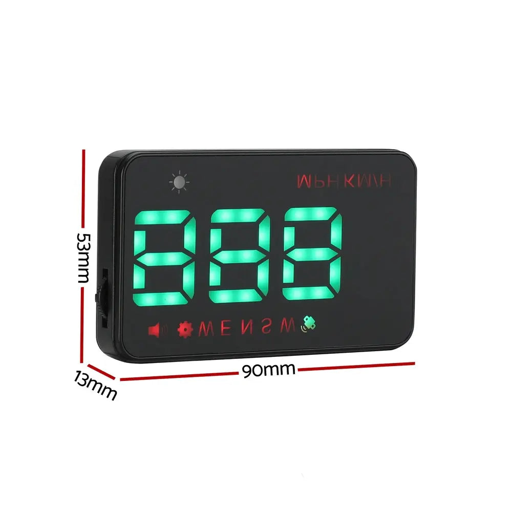 Giantz Universal Car Digital GPS Speedometer HUD Display Overspeed Warning Alarm 2 Modes-1