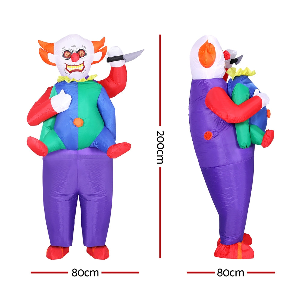 Inflatable Clown Costume Adult Suit Blow Up Party Fancy Dress Halloween Cosplay-1