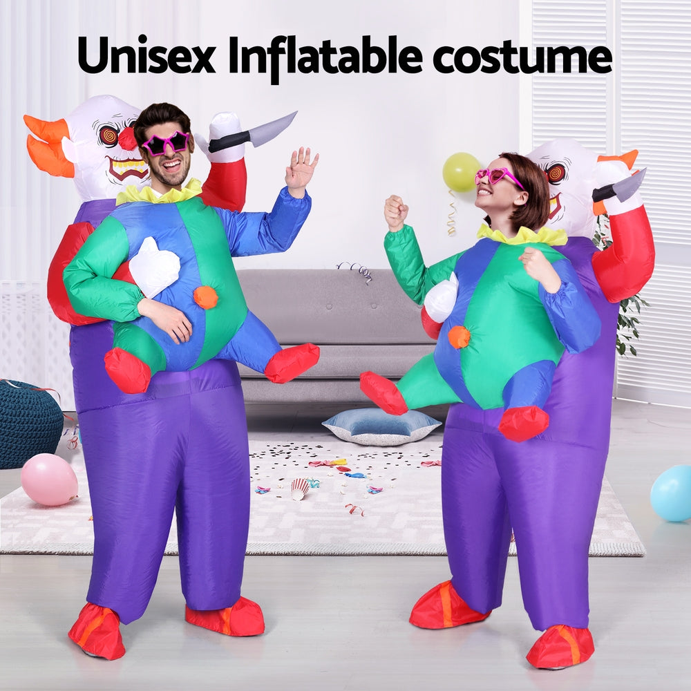 Inflatable Clown Costume Adult Suit Blow Up Party Fancy Dress Halloween Cosplay-5