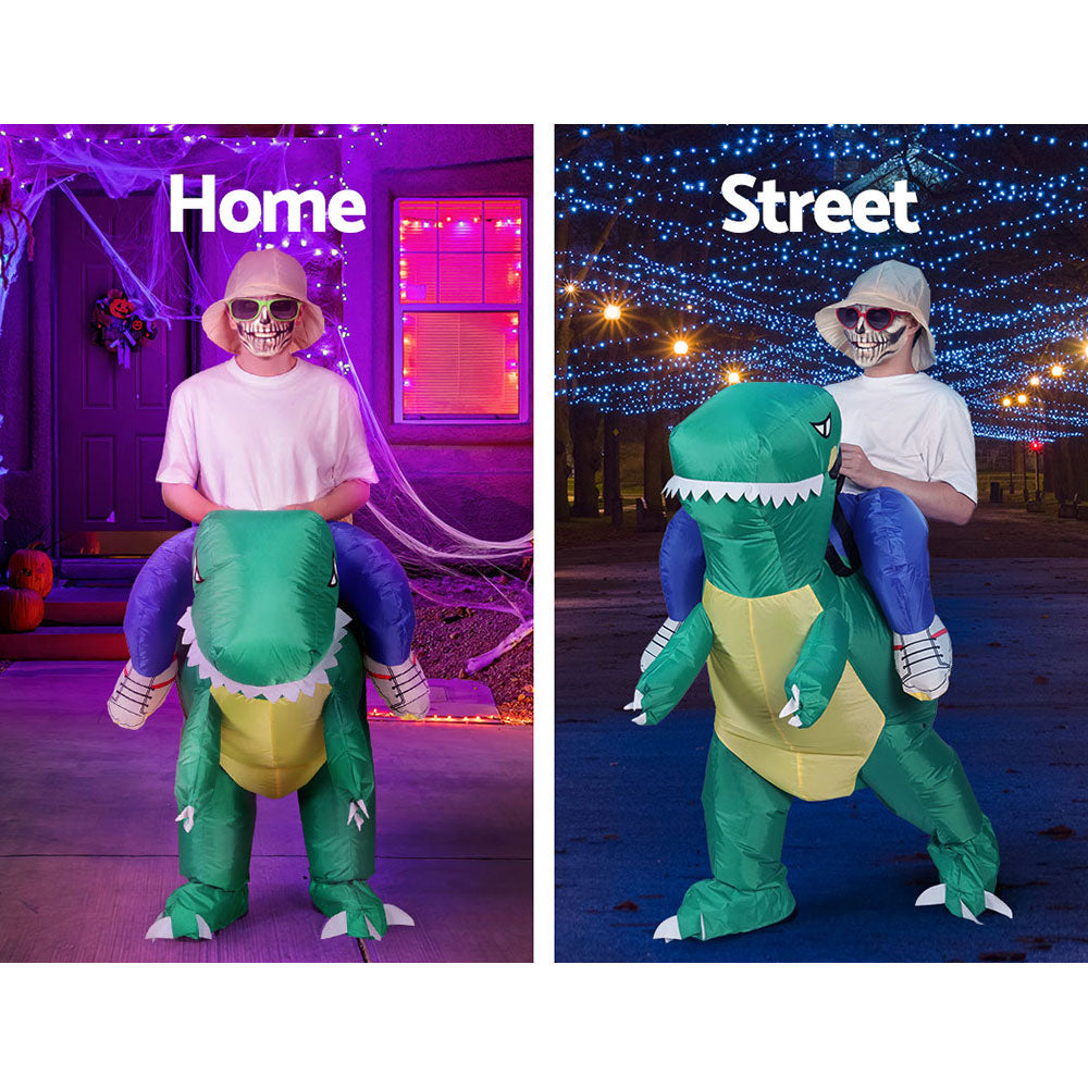 Inflatable Dinosaur Costume Adult Suit Blow Up Party Fancy Dress Halloween Cosplay-5