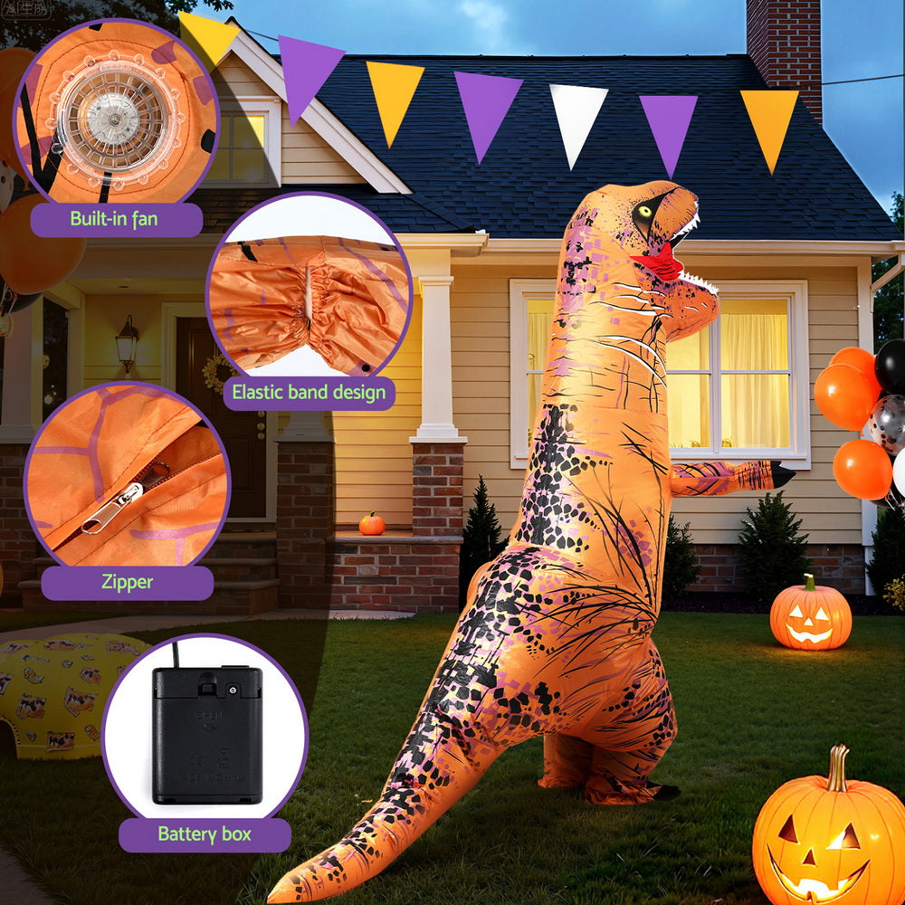 Inflatable Dinosaur Costume T-Rex Adult Suit Blow Up Party Fancy Dress Halloween Xmas Cosplay-4