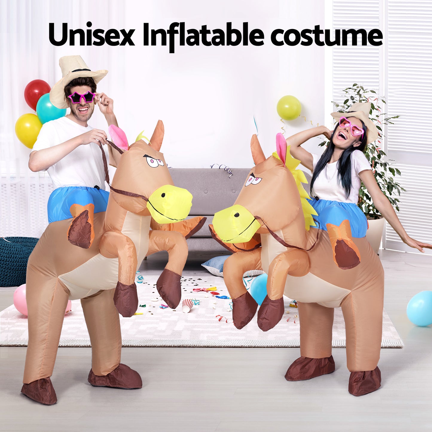 Inflatable Cowboy Costume Adult Suit Blow Up Party Fancy Dress Halloween Cosplay-5