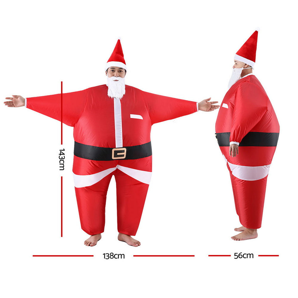 Inflatable Christmas Santa Claus Costume Adult Suit Blow Up Party Fancy Dress Xmas Cosplay-1