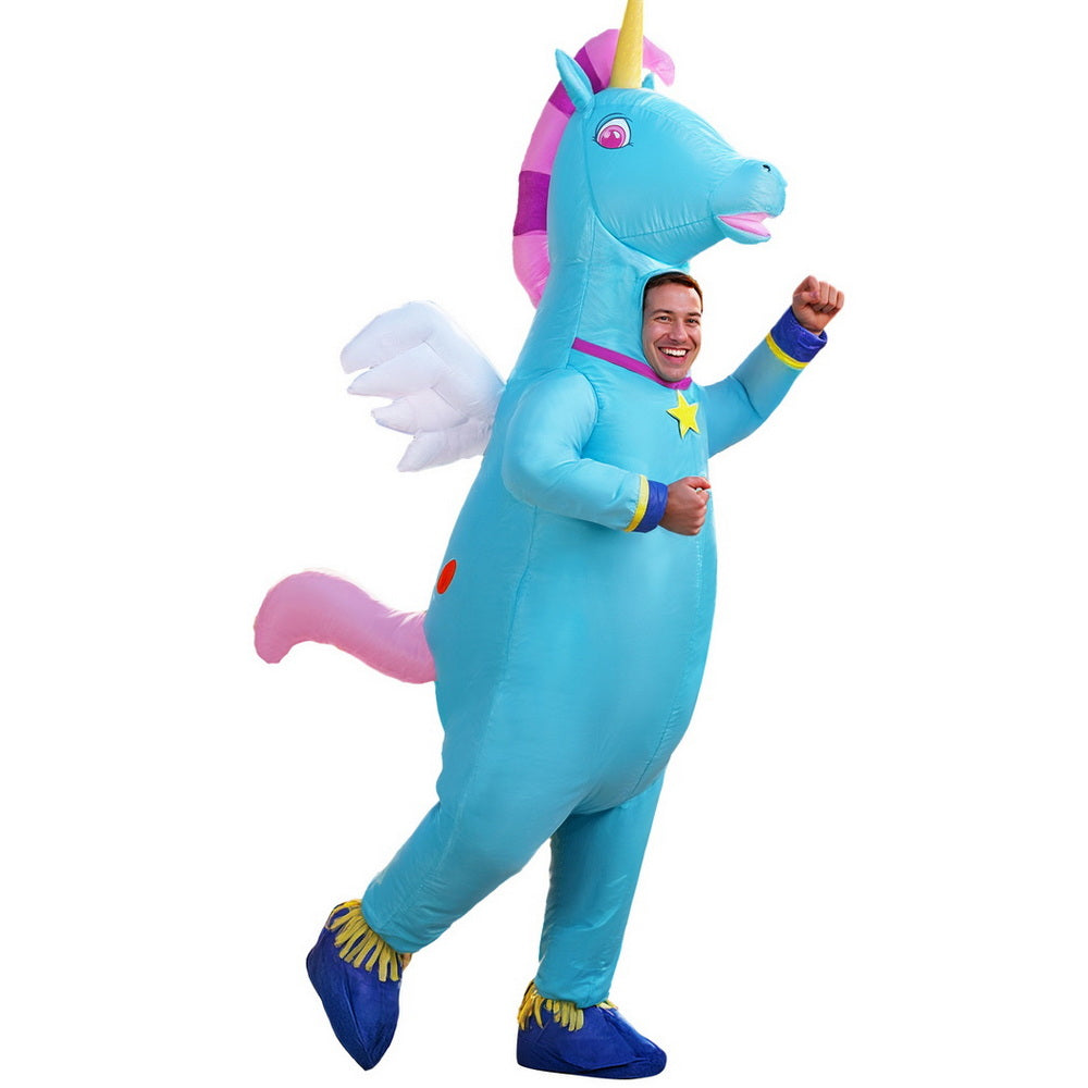 Inflatable Unicorn Costume Adult Suit Blow Up Party Fancy Dress Halloween Cosplay-0