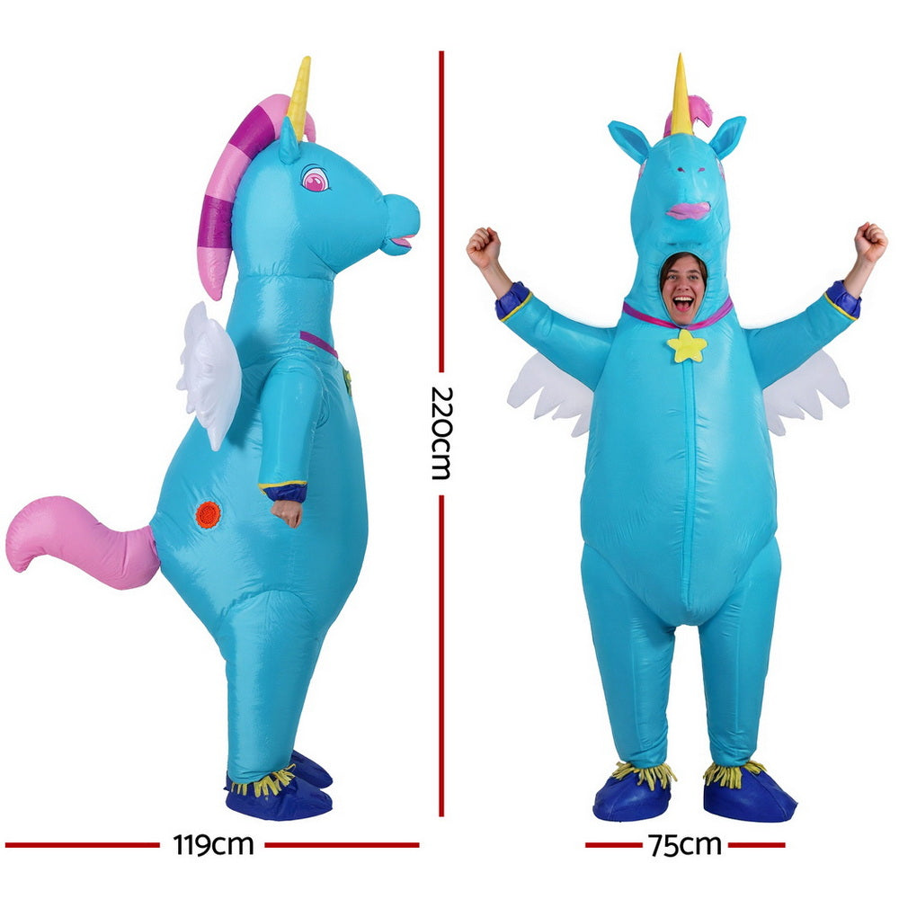 Inflatable Unicorn Costume Adult Suit Blow Up Party Fancy Dress Halloween Cosplay-1