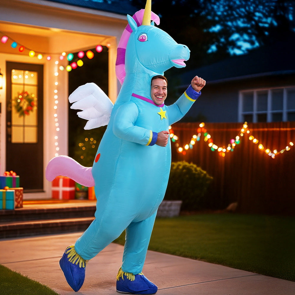 Inflatable Unicorn Costume Adult Suit Blow Up Party Fancy Dress Halloween Cosplay-6