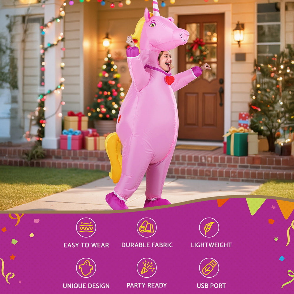 Inflatable Unicorn Costume Adult Suit Blow Up Party Fancy Dress Halloween Cosplay-3