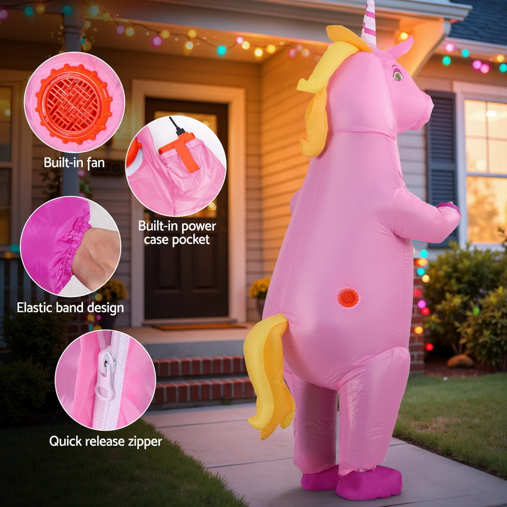 Inflatable Unicorn Costume Adult Suit Blow Up Party Fancy Dress Halloween Cosplay-4