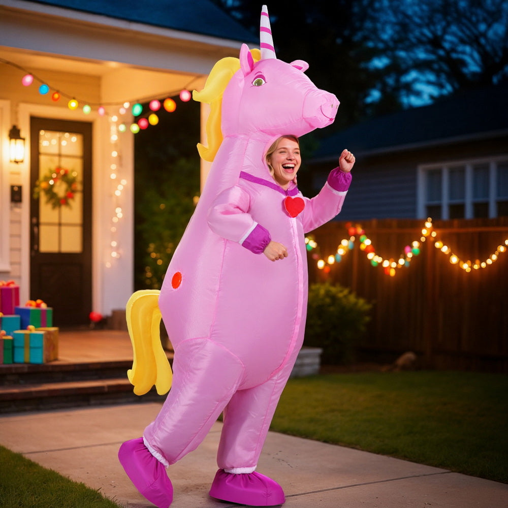 Inflatable Unicorn Costume Adult Suit Blow Up Party Fancy Dress Halloween Cosplay-6