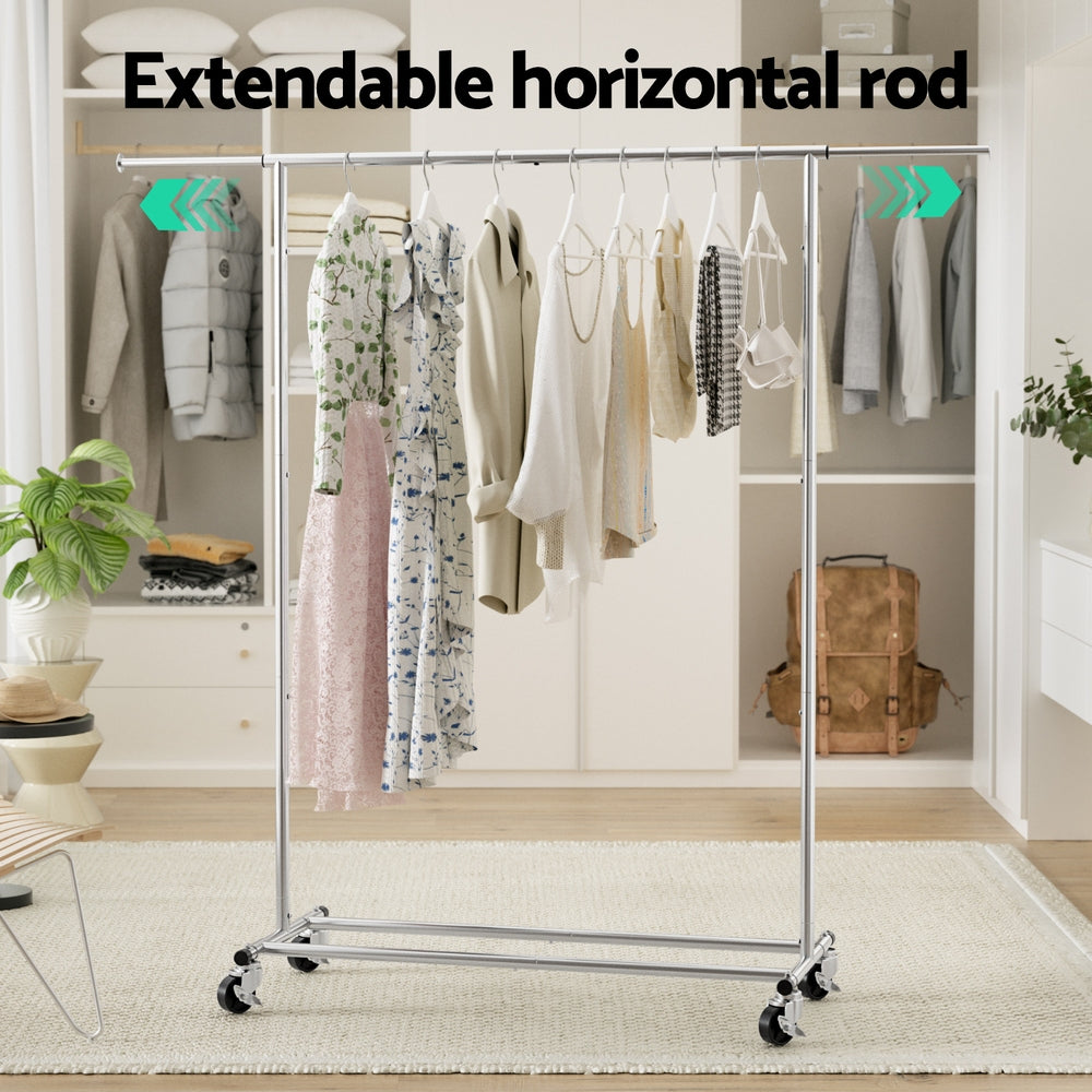 Artiss Clothes Rack Airer Rail Coat Stand Adjustable Hanger-3