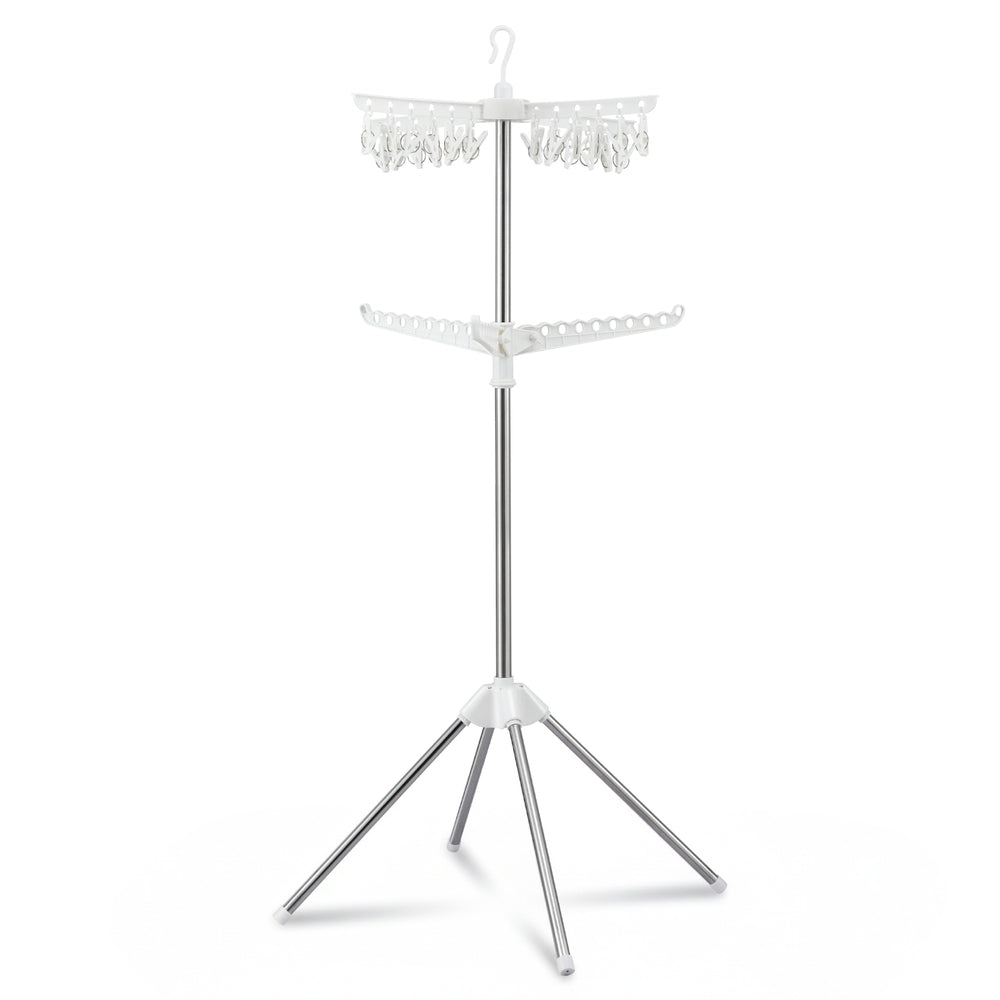 Artiss Clothes Rack Airer 2 Tier Rotatable Hanger Foldable-6