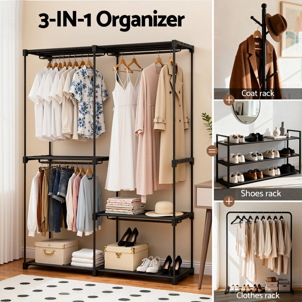 Artiss Wardrobe Clothes Rack Closet 181cm-4