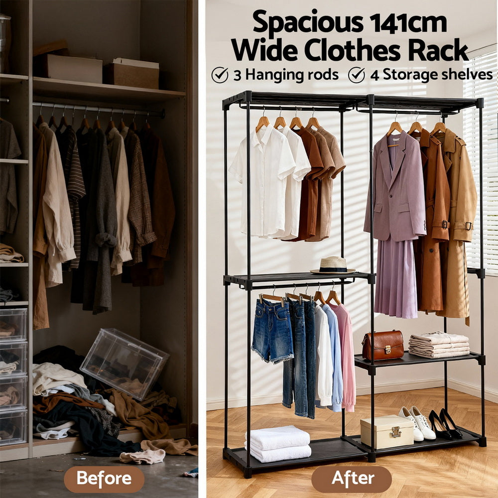 Artiss Wardrobe Clothes Rack Closet 181cm-5