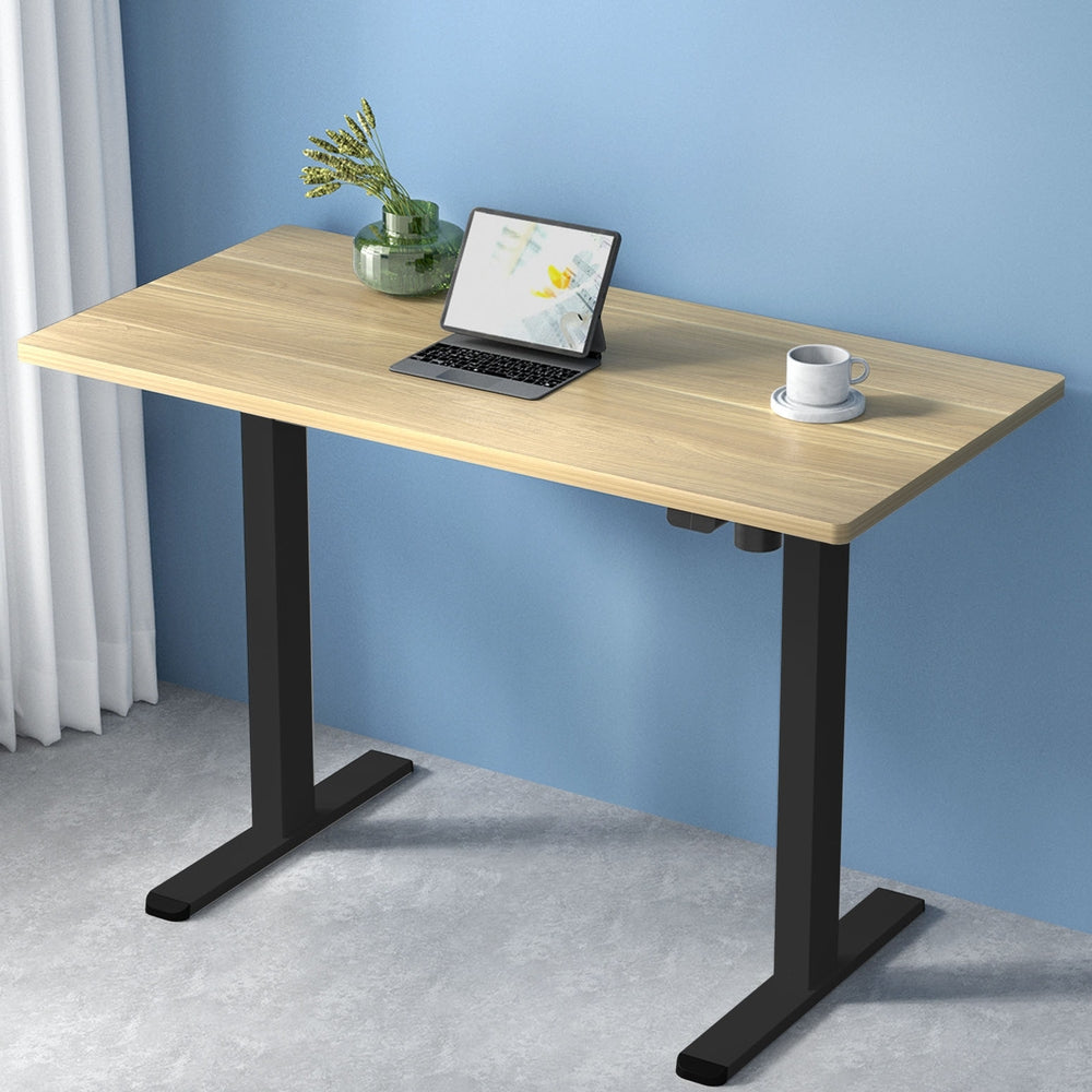 Artiss Standing Desk Motorised White Oak 120CM-6