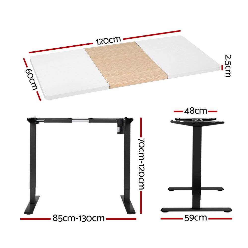 Artiss Motorised Standing Desk Sit Stand Desks 120CM-1