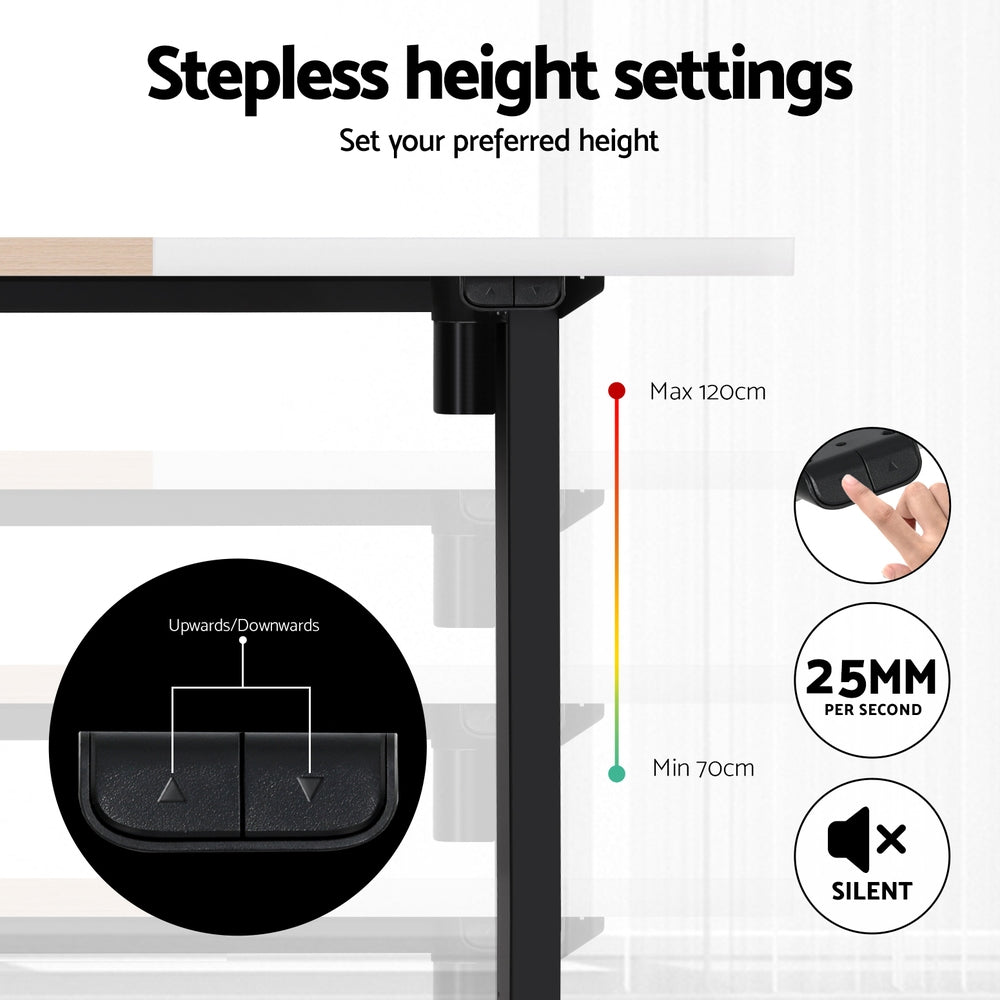 Artiss Motorised Standing Desk Sit Stand Desks 120CM-4