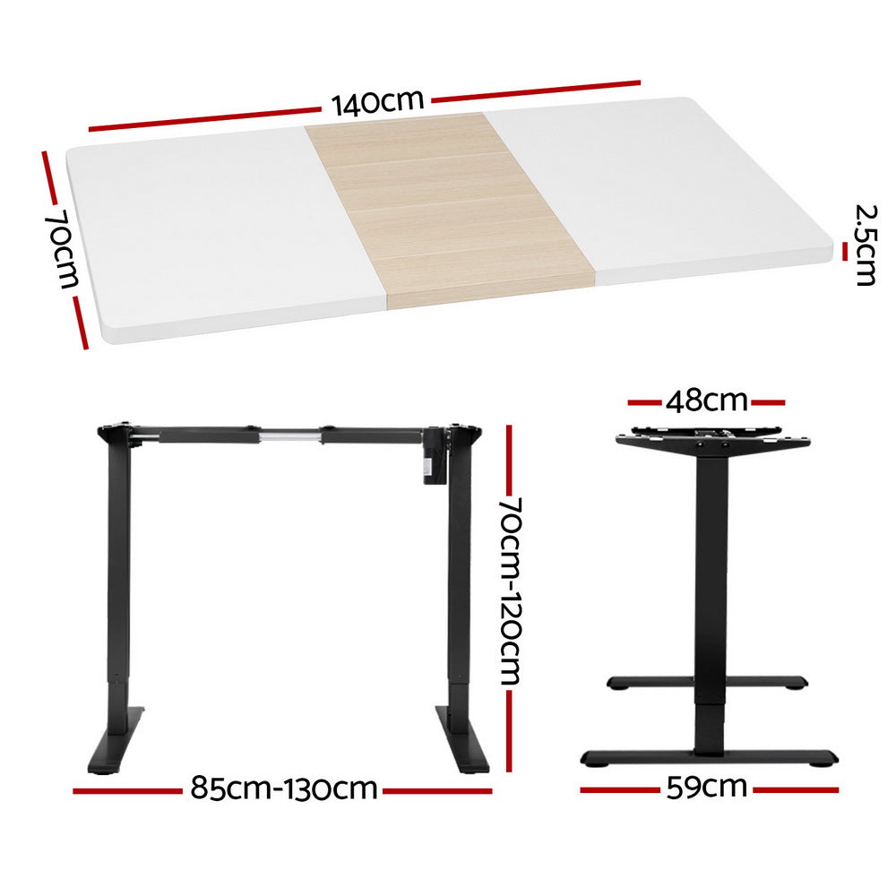 Artiss Motorised Standing Desk Sit Stand Desks 140CM-1