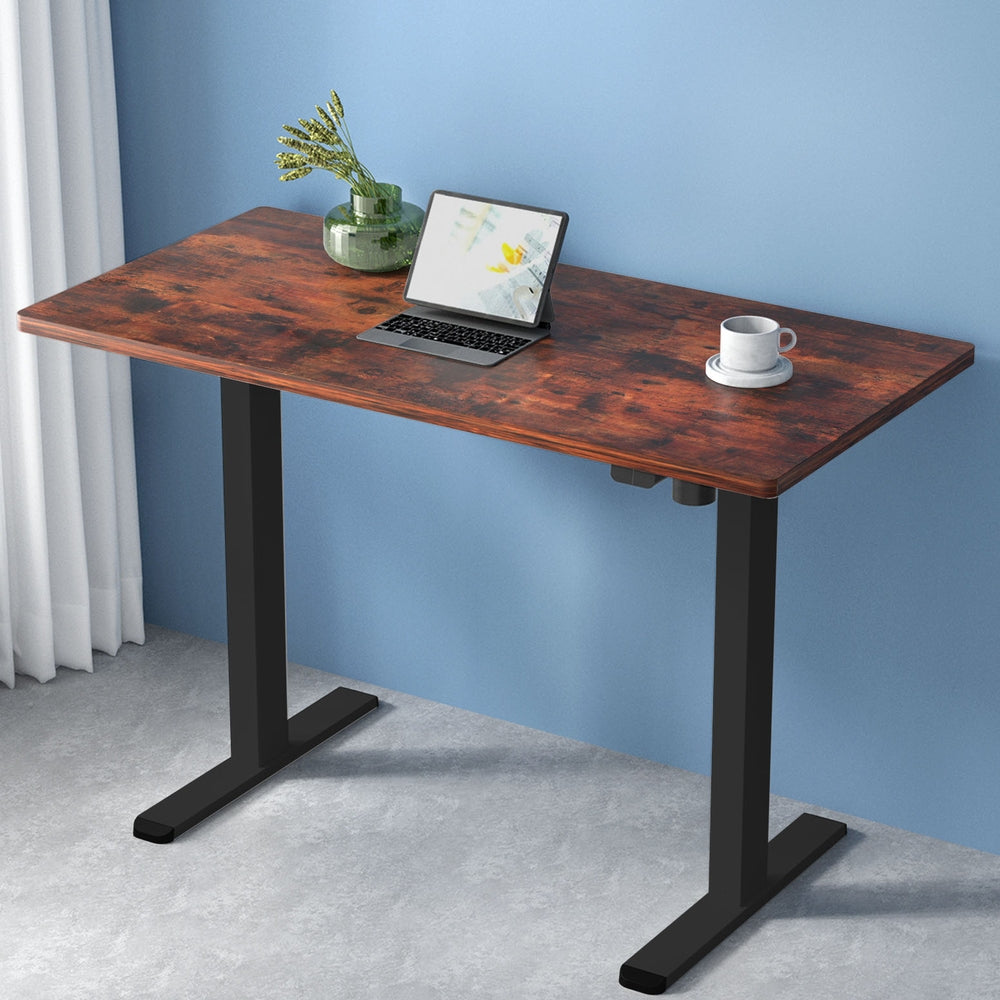 Artiss Standing Desk Motorised Rustic Brown 120CM-6