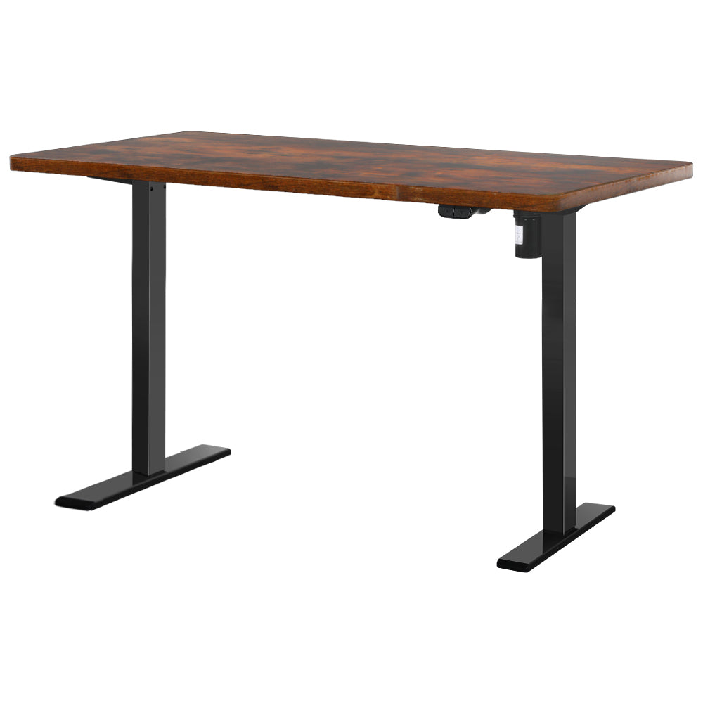 Artiss Standing Desk Motorised Rustic Brown 140CM-0