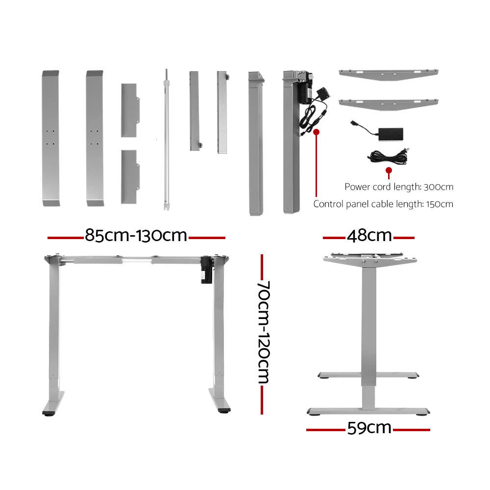 Artiss Standing Desk Motorised 120CM Black-1