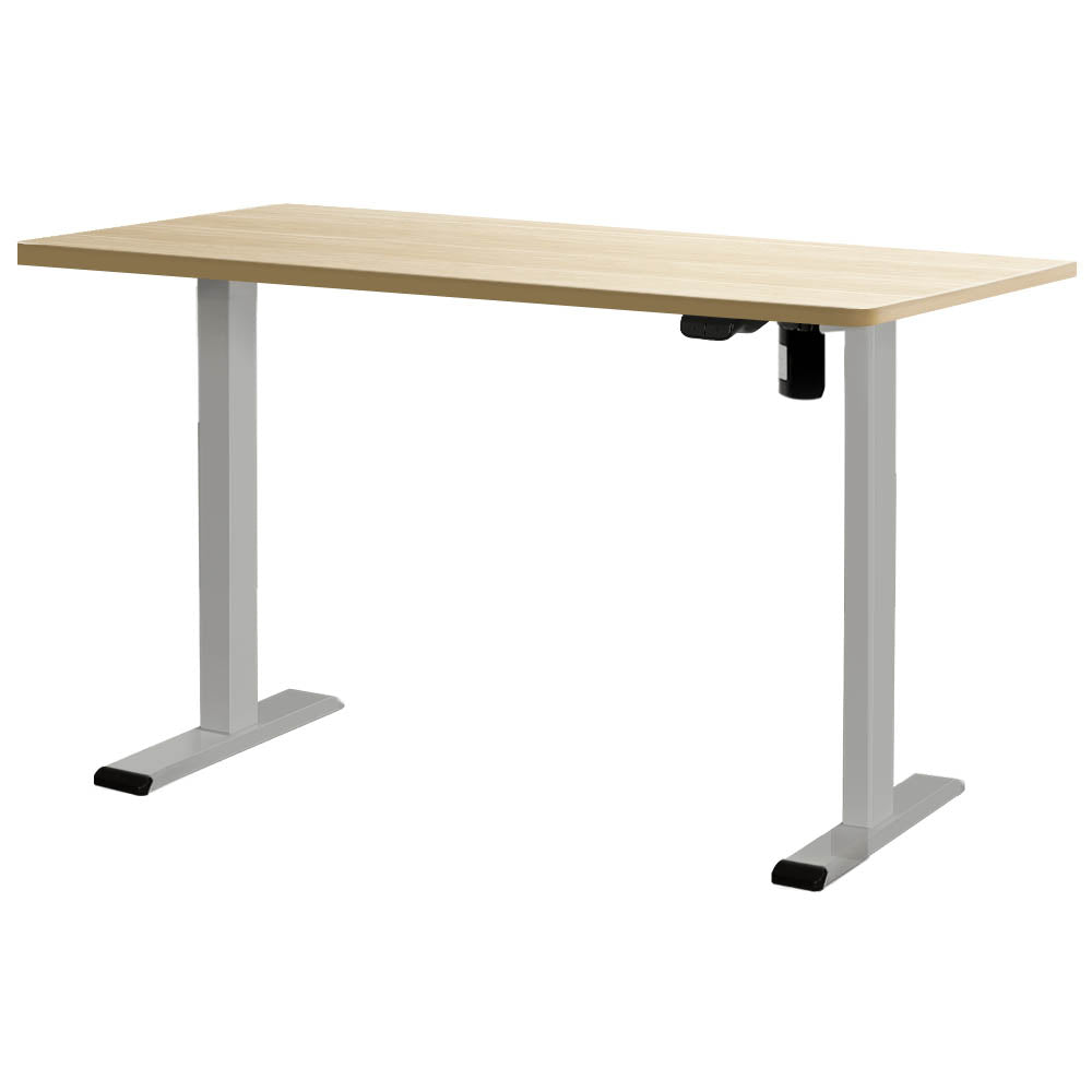 Artiss Standing Desk Motorised 120CM White Oak-0